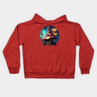 Fairy Sitting on a Mushroom Kids Hoodie